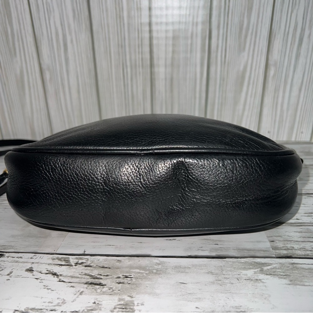 Gucci Vintage Black Leather  Crossbody Bag Gold Hardware - Picture 8 of 14